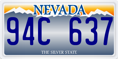 NV license plate 94C637