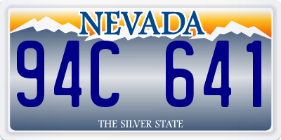 NV license plate 94C641
