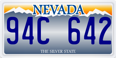NV license plate 94C642