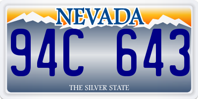 NV license plate 94C643