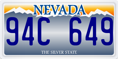 NV license plate 94C649