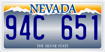 NV license plate 94C651