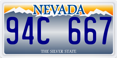 NV license plate 94C667