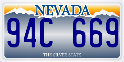 NV license plate 94C669