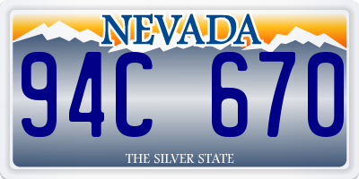 NV license plate 94C670