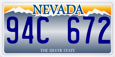 NV license plate 94C672