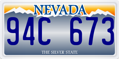 NV license plate 94C673