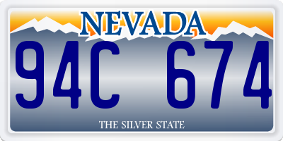 NV license plate 94C674