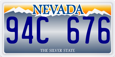 NV license plate 94C676