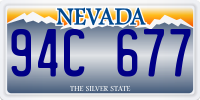 NV license plate 94C677