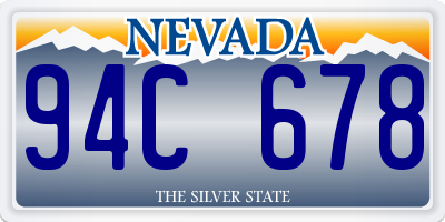 NV license plate 94C678