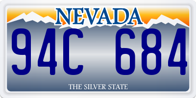 NV license plate 94C684