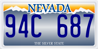 NV license plate 94C687