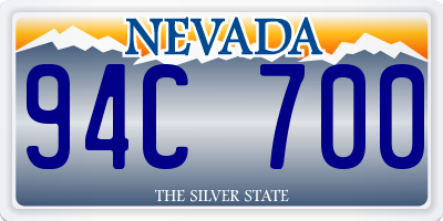NV license plate 94C700