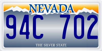 NV license plate 94C702
