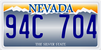 NV license plate 94C704