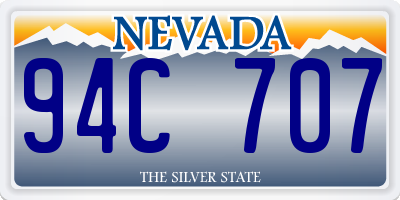 NV license plate 94C707