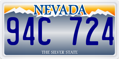 NV license plate 94C724
