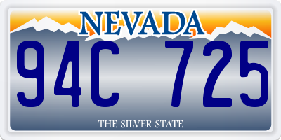 NV license plate 94C725