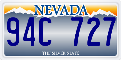 NV license plate 94C727
