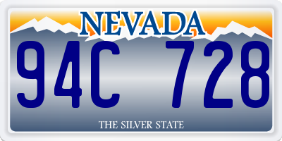 NV license plate 94C728