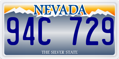 NV license plate 94C729