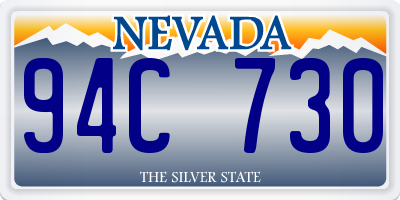 NV license plate 94C730