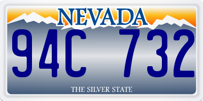 NV license plate 94C732