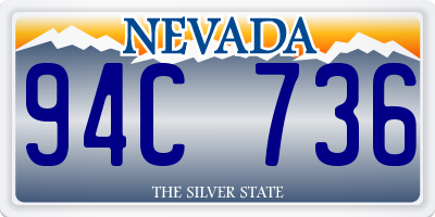 NV license plate 94C736