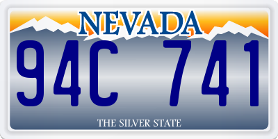 NV license plate 94C741