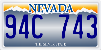 NV license plate 94C743
