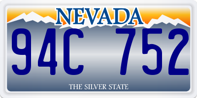 NV license plate 94C752