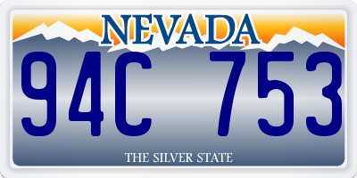 NV license plate 94C753