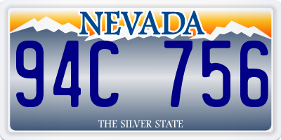 NV license plate 94C756