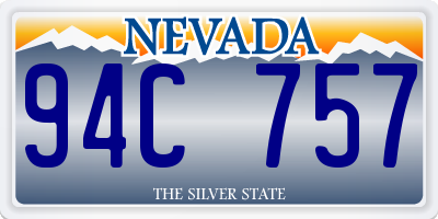 NV license plate 94C757