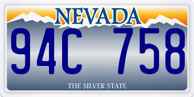 NV license plate 94C758