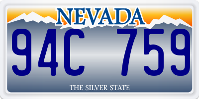 NV license plate 94C759