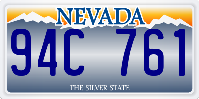 NV license plate 94C761