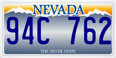 NV license plate 94C762