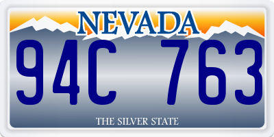 NV license plate 94C763