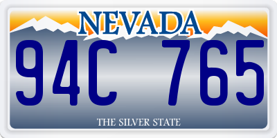 NV license plate 94C765