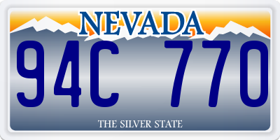 NV license plate 94C770