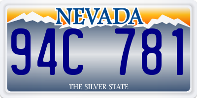 NV license plate 94C781