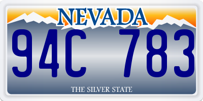 NV license plate 94C783