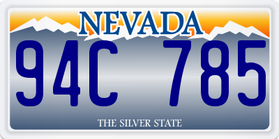 NV license plate 94C785