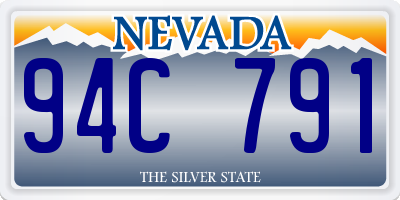 NV license plate 94C791