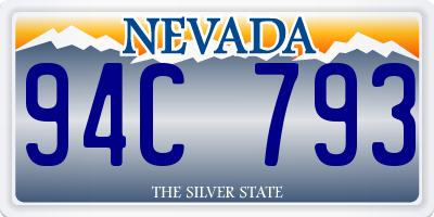 NV license plate 94C793