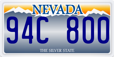 NV license plate 94C800