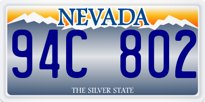 NV license plate 94C802