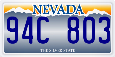 NV license plate 94C803